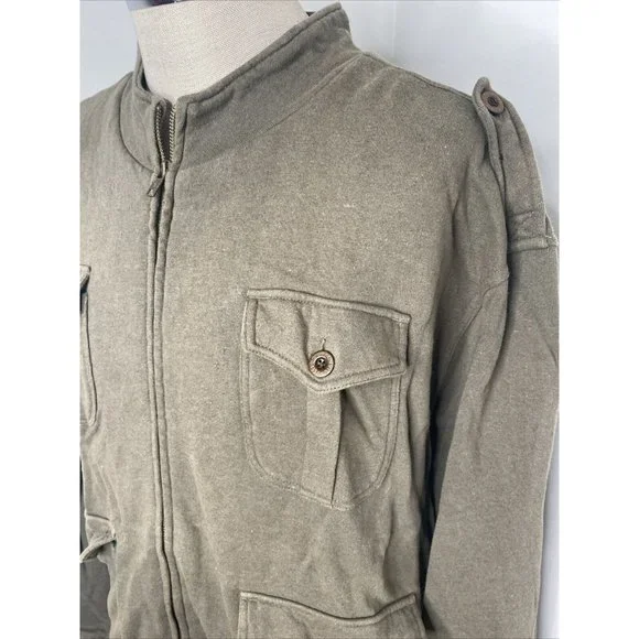 Orvis Vintage Issue Mens Jacket Black XXL Full Zip Pockets Softshell Coat Green - Picture 4 of 8